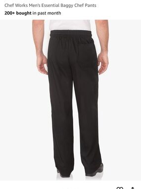 Chef Works Men's Baggy Chef Pants - Black